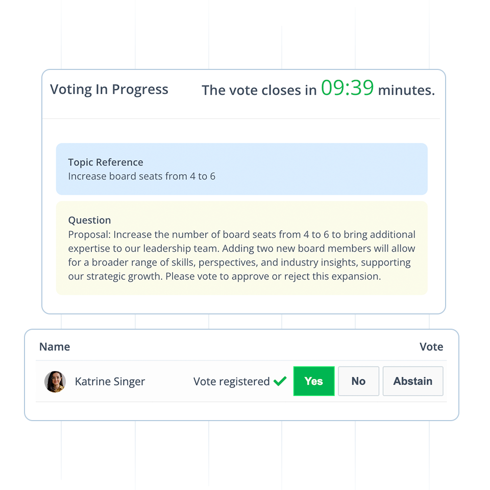 AGM: Cast vote